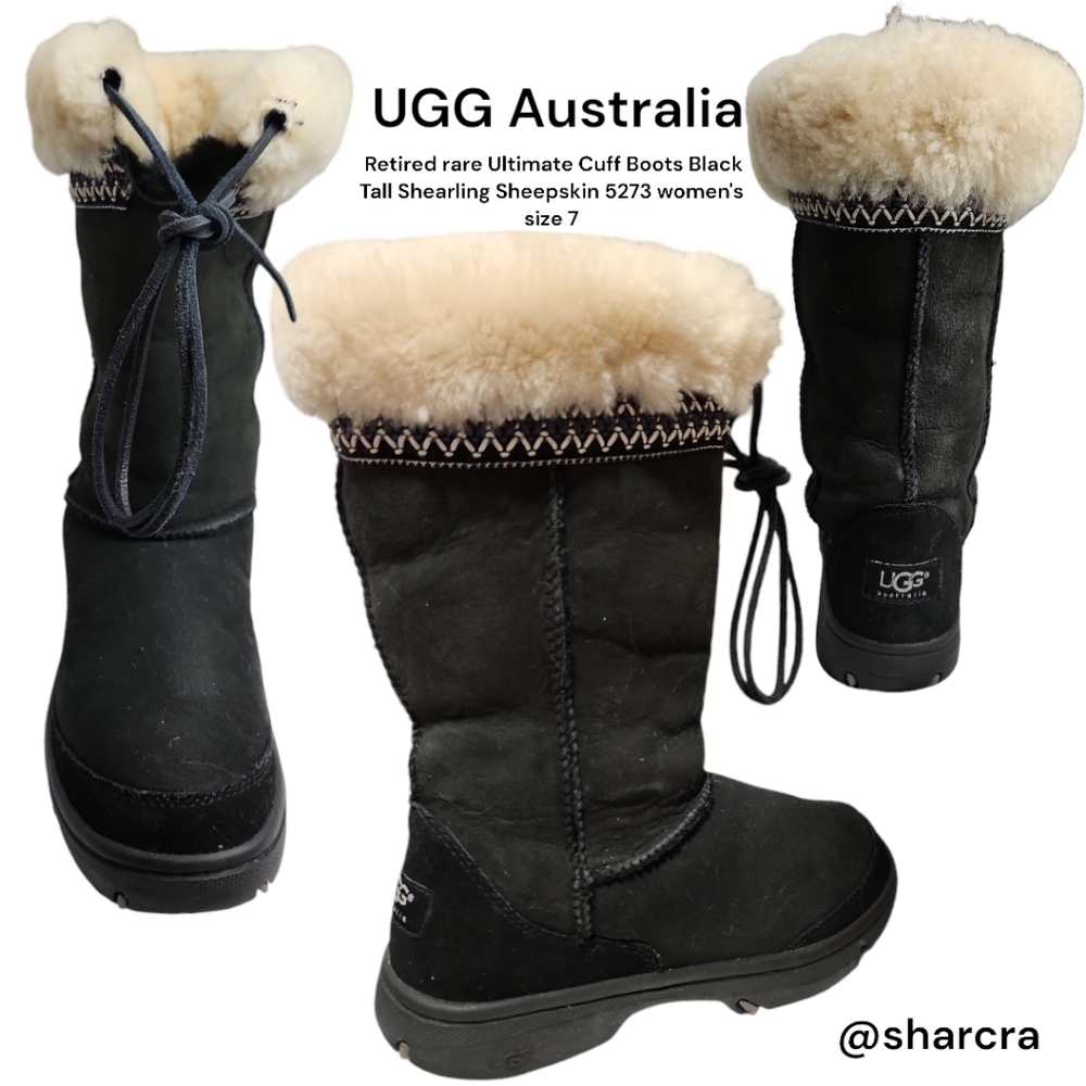 UGG Black Sheepskin Winter Boots